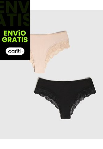 Panty Para Mujer Hipster Color Negro Marca Ostu #40800107 Ostu