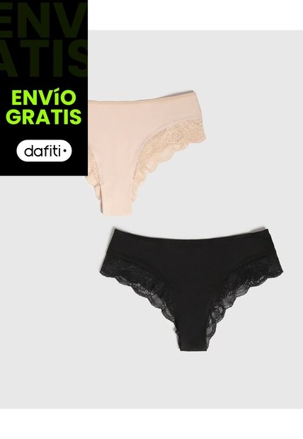 Panty Para Mujer Hipster Color Negro Marca Ostu #40800107