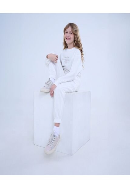 Pantalon Para Niña Jogger Color Crema Marca Ostu #90070058