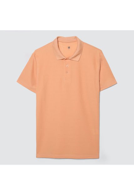 Polo Para Hombre Cuello Tejido Sin Bolsillo Color Naranja Marca Ostu #60110582