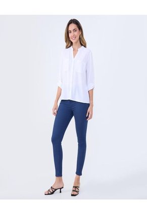 Pantalon Para Mujer 5 Bolsillos Color Azul  Marca Ostu #40070544