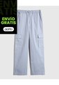 Pantalón Infantil Niña Moda Color Azul Marca Ostu #90070075 de Ostu