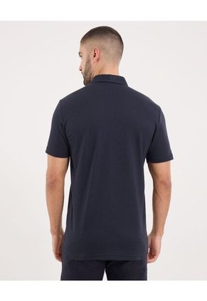 Polo Para Hombre Cuello Maquina Sin Bolsillo Color Azul Marca Ostu #60110809