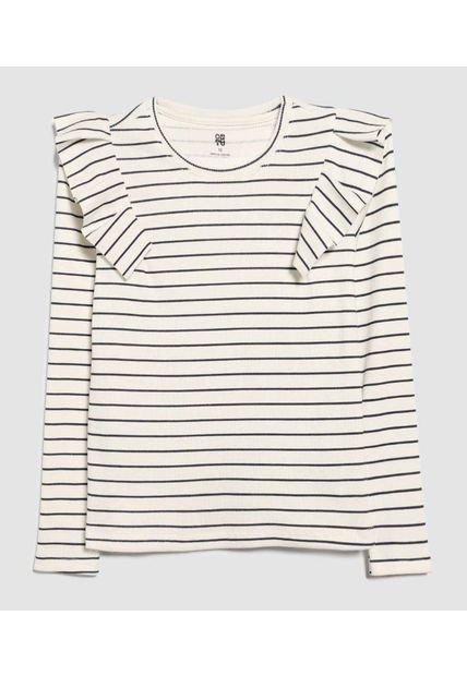 Camiseta Para Niña Manga Larga Color Azul  Marca Ostu #90090219