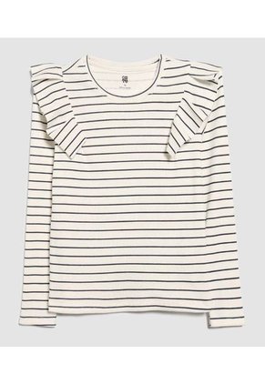 Camiseta Para Niña Manga Larga Color Azul  Marca Ostu #90090219