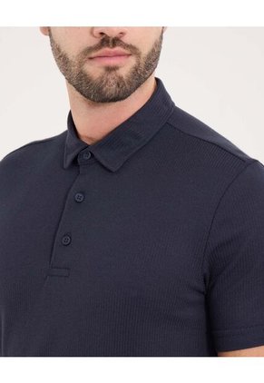 Polo Para Hombre Cuello Maquina Sin Bolsillo Color Azul Marca Ostu #60110809