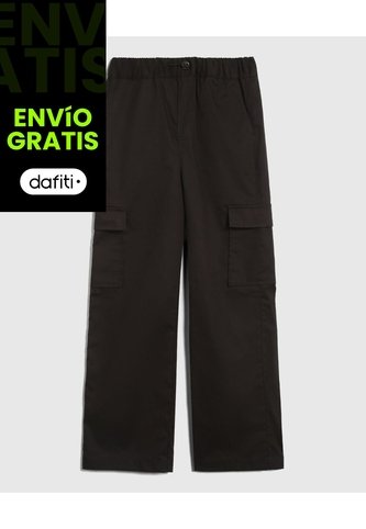 Pantalón Infantil Niña Moda Color Negro Marca Ostu #90070073 Ostu