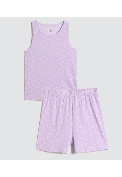 Pijama Para Niña M/S P/C Color Lila  Marca Ostu #90040060