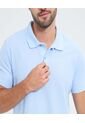 Polo Para Hombre Cuello Tejido Sin Bolsillo Color Azul Marca Ostu #60110740 de Ostu