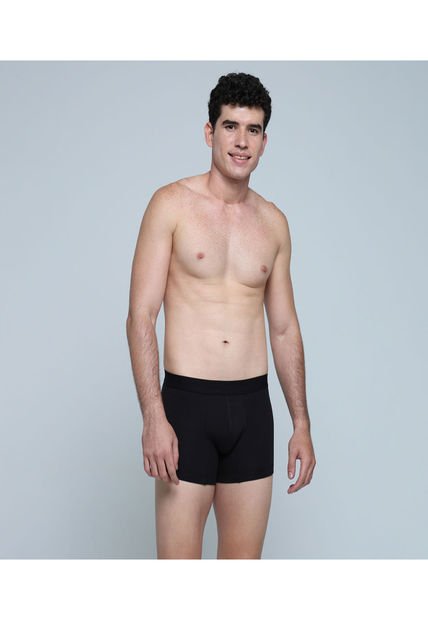 Boxer Para Hombre Filete Corto Algodón Color Negro Marca Ostu #60000411