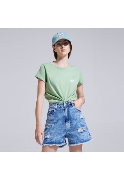 Short Para Mujer Super High Color Azul  Marca Ostu #40190196