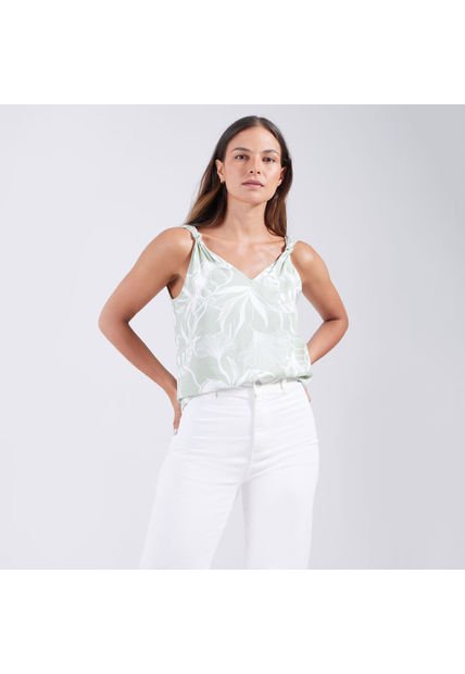 Blusa Para Mujer Manga Sisa Color Verde  Marca Ostu #40120820