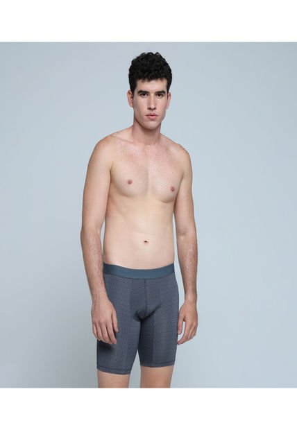Boxer Para Hombre Filete Medio Microfibra Color Gris  Marca Ostu #60000417