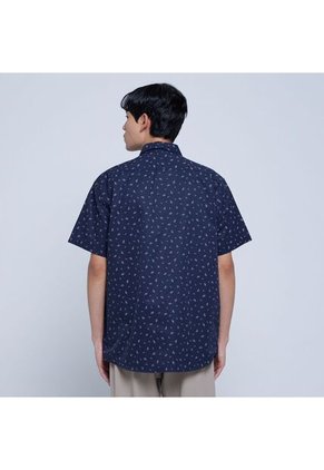 Camisa Para Hombre Manga Corta Con Bolsillo Color Azul Medio Marca Ostu #60010626