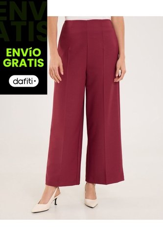 Pantalón Para Mujer Moda Color Vino Marca Ostu #40070805 Ostu