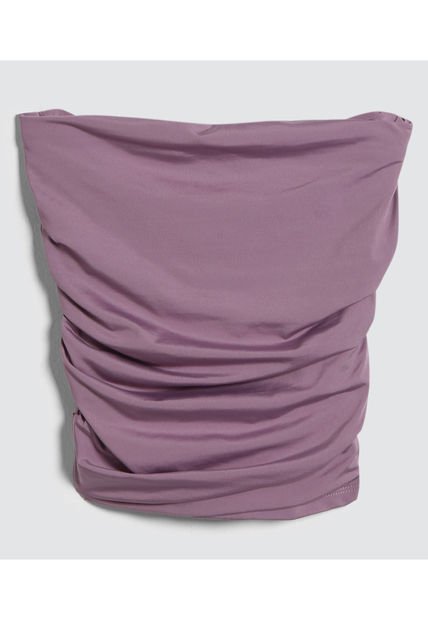 Crop Top Para Mujer Manga Sisa Color Morado Marca Ostu #40092026