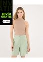 Camiseta Para Mujer Manga Sisa Cuello Alto Color Camel Marca Ostu #40092619 de Ostu