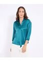 Blusa  Para Mujer Manga Larga Color Verde Marca Ostu #40121272 de Ostu