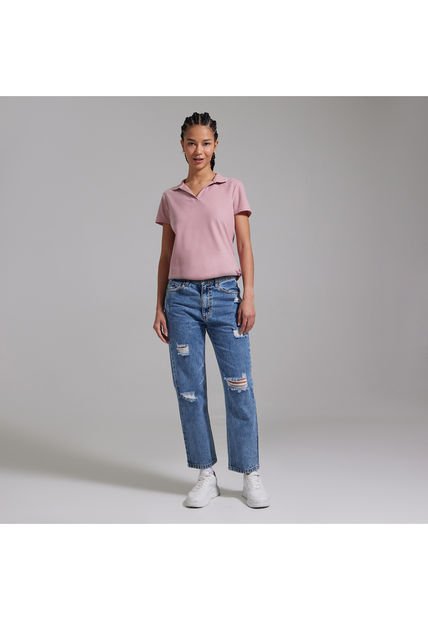 Jean Para Mujer Straight Color Azul  Marca Ostu #40160336