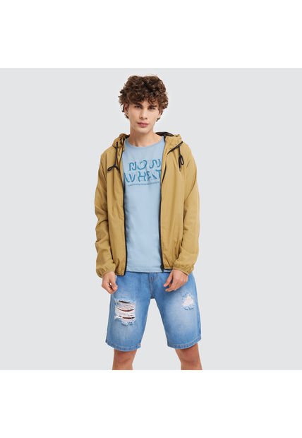 Bermuda Para Hombre Regular Color Azul  Marca Ostu #60100238