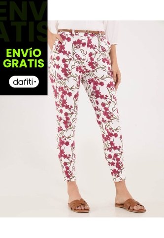 Pantalón Para Mujer Chino Color Vino Marca Ostu #40070803 Ostu