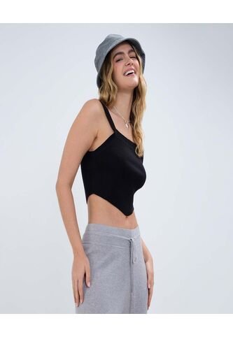 Top Para Mujer Top Color Negro Marca Ostu #40220335 Ostu