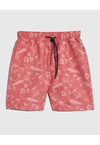 Pantaloneta Para Niño De Baño Corta Color Coral Marca Ostu #80270018 Ostu