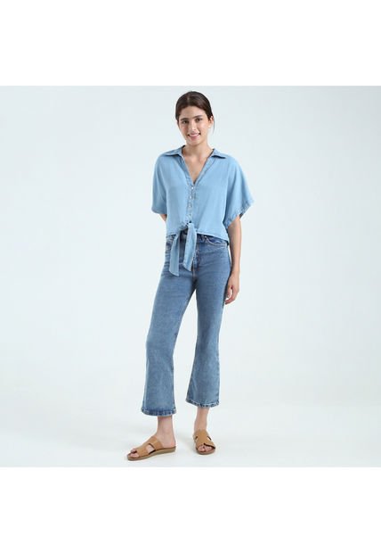 Jean Para Mujer Flare Color Azul  Marca Ostu #40160351