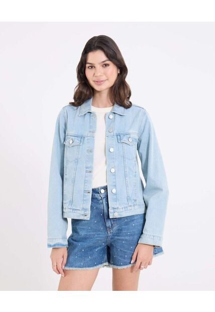 Chaqueta Para Mujer Trucker Color Azul Marca Ostu #40080252