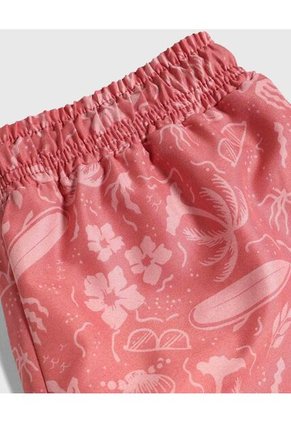 Pantaloneta Para Niño De Baño Corta Color Coral Marca Ostu #80270018