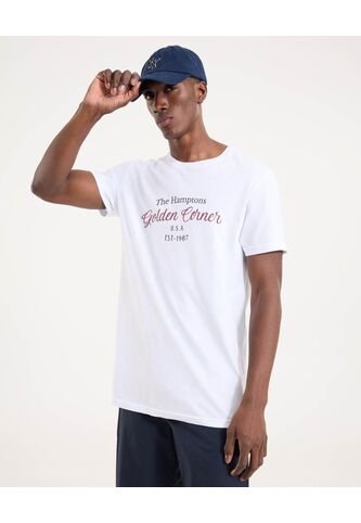 Camiseta Para Hombre Manga Corta Cuello Redondo Color Blanco Marca Ostu #60091705 Ostu