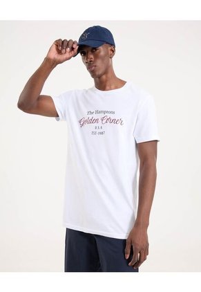 Camiseta Para Hombre Manga Corta Cuello Redondo Color Blanco Marca Ostu #60091705