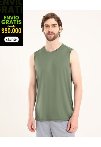 Camiseta Para Hombre Manga Sisa Cuello Redondo Color Verde Marca Ostu #60091713 Ostu