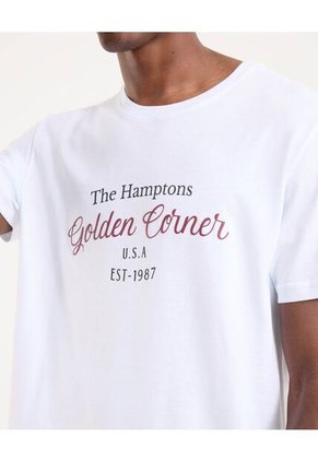 Camiseta Para Hombre Manga Corta Cuello Redondo Color Blanco Marca Ostu #60091705