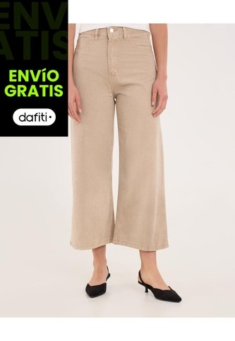 Jean Para Mujer Culotte Color Beige Marca Ostu #40160595 Ostu
