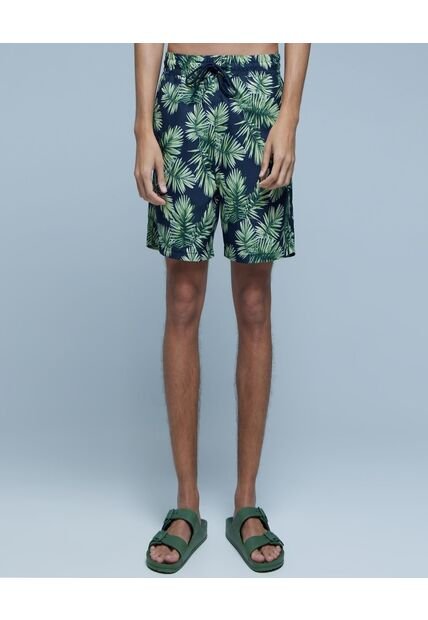 Pantaloneta Para Hombre De Baño Corta Color Verde  Marca Ostu #60270028