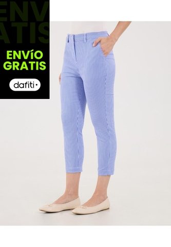 Pantalón Para Mujer Capri Color Azul Marca Ostu #40070815 Ostu