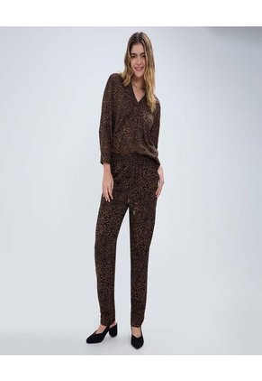 Camisa Para Mujer Manga 3/4 Color Café  Marca Ostu #40010257