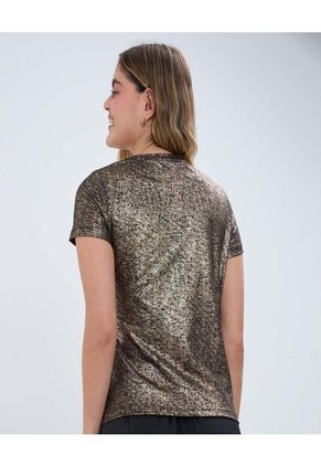 Camiseta Para Mujer Manga Corta Color Negro Marca Ostu #40092300