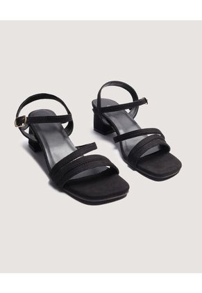 Sandalias Para Mujer Tacon Color Negro Marca Ostu #40690019