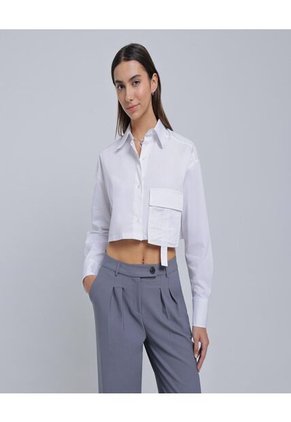 Camisa Para Mujer Manga Larga Color Blanco Marca Ostu #40010235