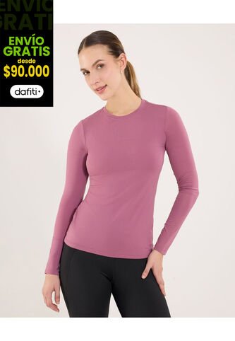 Camiseta Para Mujer Manga Larga Cuello Redondo Color Morado Marca Ostu #40092666 Ostu