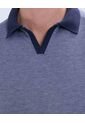 Polo Para Hombre Cuello Tejido Sin Bolsillo Color Azul  Marca Ostu #60110692 de Ostu
