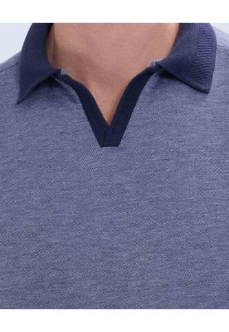 Polo Para Hombre Cuello Tejido Sin Bolsillo Color Azul  Marca Ostu #60110692 Ostu