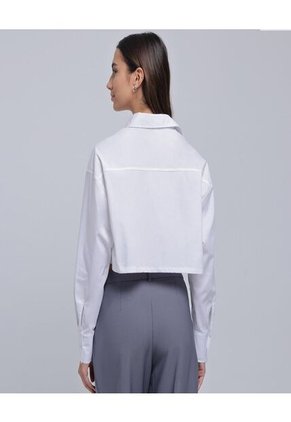 Camisa Para Mujer Manga Larga Color Blanco Marca Ostu #40010235