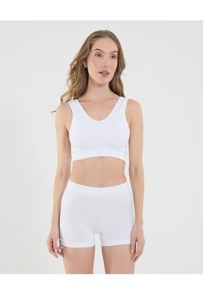 Panty Para Mujer Seamless Boxer Color Blanco Marca Ostu #40800073