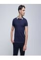 Polo Para Hombre Cuello Tejido Sin Bolsillo Color Azul  Marca Ostu #60110616 de Ostu
