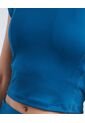 Crop Top Para Mujer Manga Corta Color Azul  Marca Ostu #40091870 de Ostu