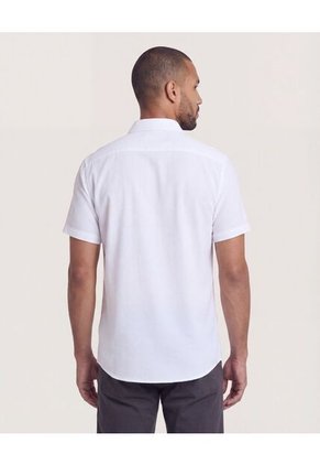 Camisa Para Hombre Manga Corta Sin Bolsillo Cuello C Color Blanco Marca Ostu #60010904