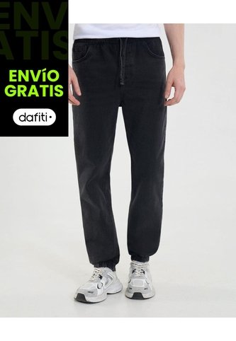 Jean Para Hombre Jogger Color Negro Marca Ostu #60160436 Ostu